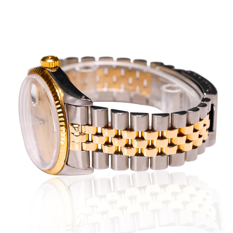 Rolex Datejust Men's 2-Tone Gold Steel Champaign Numeric Automatic Dial ...