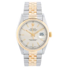 Rolex Datejust Men
s 2-Tone Silver Dial Watch 16233