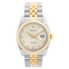 Rolex Datejust Uomo 2-Tone Silver Jubilee Diamond Watch 116233