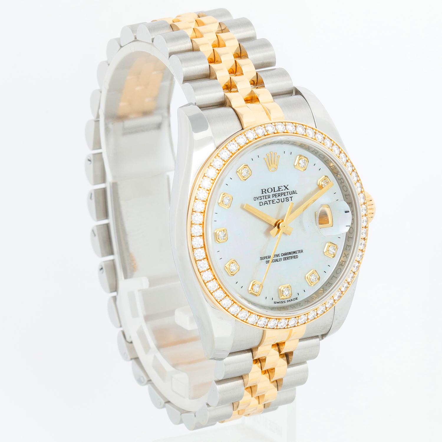 Rolex Datejust Men's 2-Tone Steel & Gold Watch 116243 In Excellent Condition In Dallas, TX