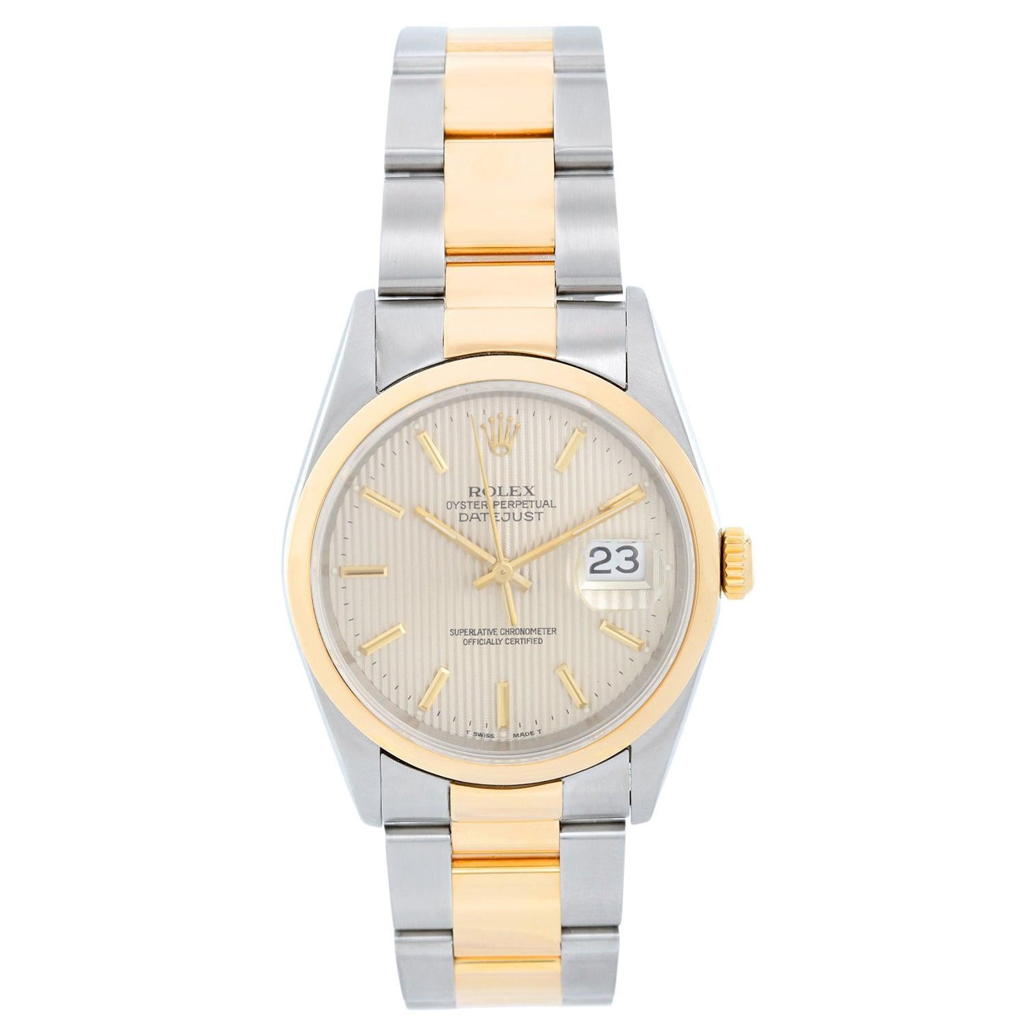 Rolex Datejust Men
s 2-Tone Steel 
Gold Watch 16203