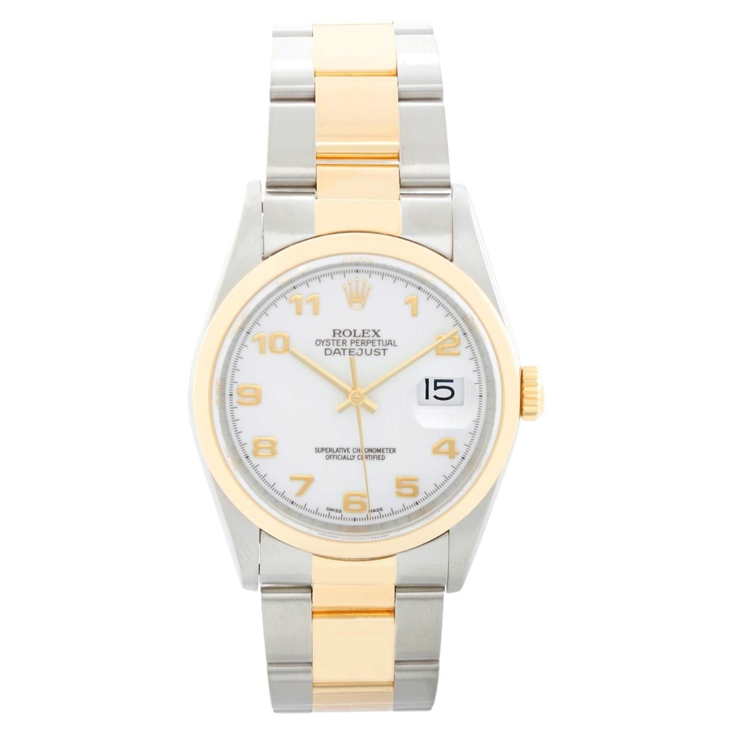 Reloj Rolex Datejust de acero y oro bicolor para hombre 16203
