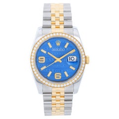 Rolex Datejust Men's 2-Tone Steel & Gold Watch Diamond Dial 116243