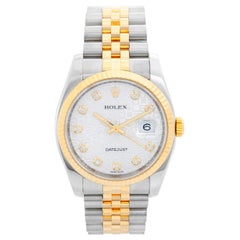 Rolex Datejust Men's 2-Tone Steel and Gold Watch Jubilee Diamond Dial 116233