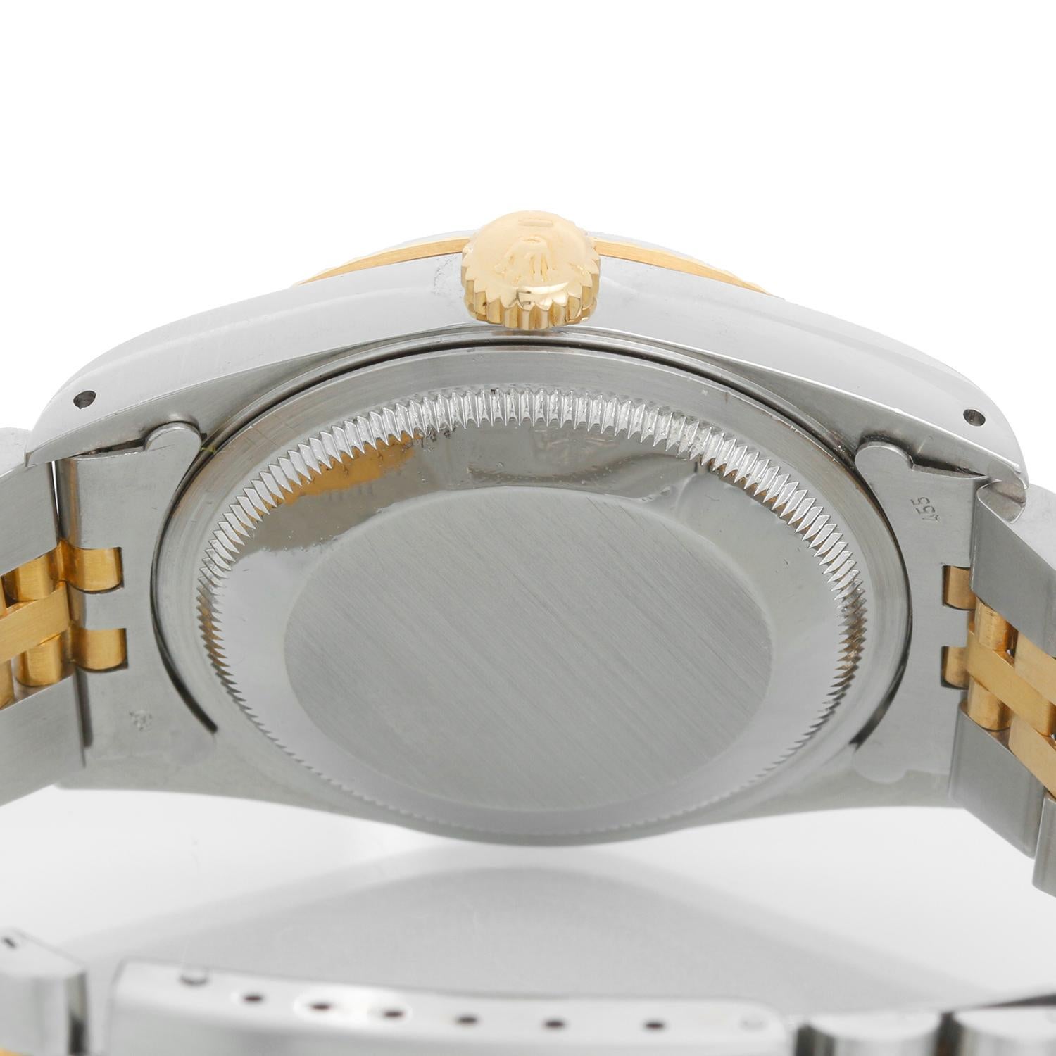Rolex Datejust Men's 2-Tone Tiffany Dial Watch 16233 In Excellent Condition For Sale In Dallas, TX
