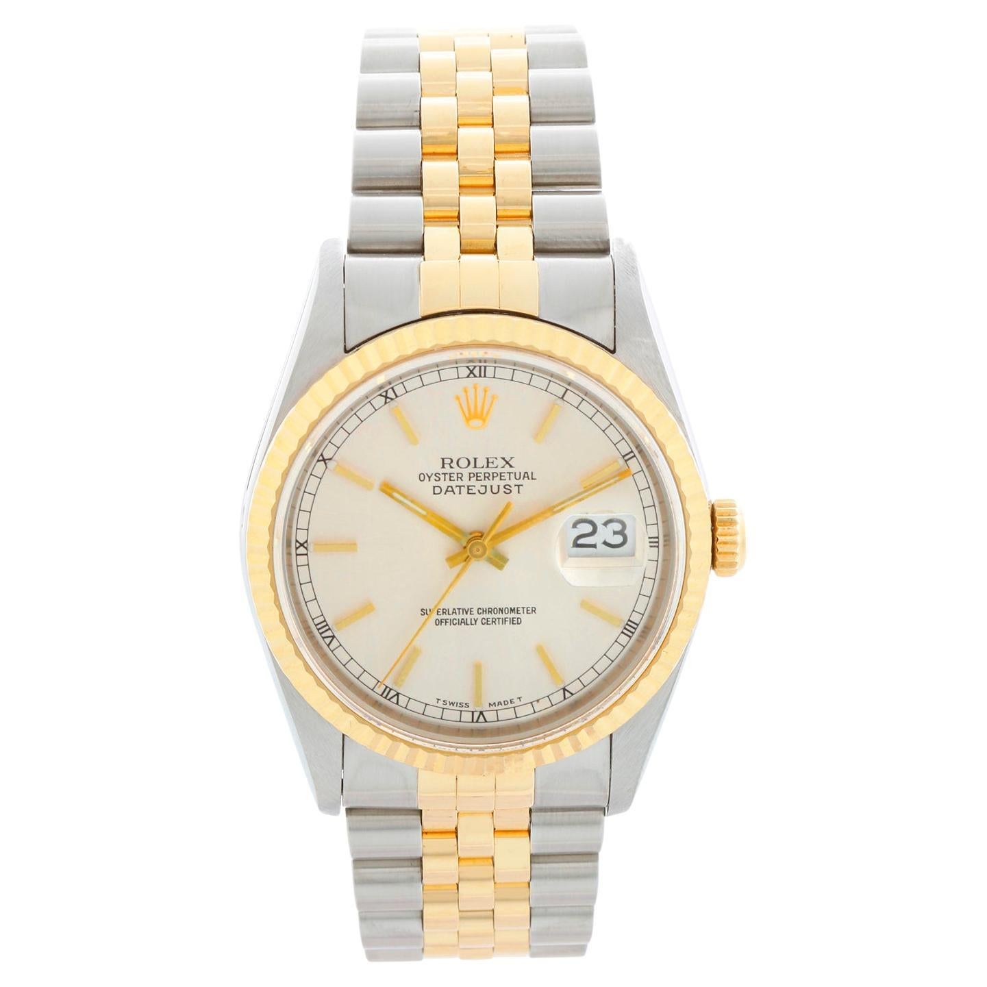 Rolex Datejust Herrenuhr 2-farbige 16233