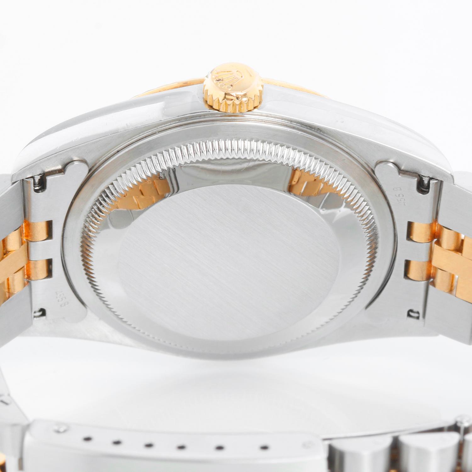 Rolex Datejust Men's 2-Tone Watch  Blue Vignette Dial 16233 For Sale 2
