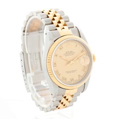 Rolex Datejust Men's 2-Tone Watch Champagne Dial 16233