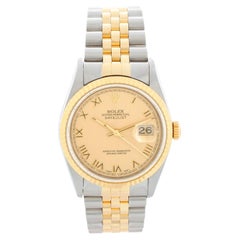 Rolex Datejust Men
s 2-Tone Watch Champagne Dial 16233