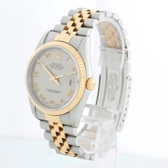 Rolex Datejust Men's 2-Tone Watch Silver Dial 16233