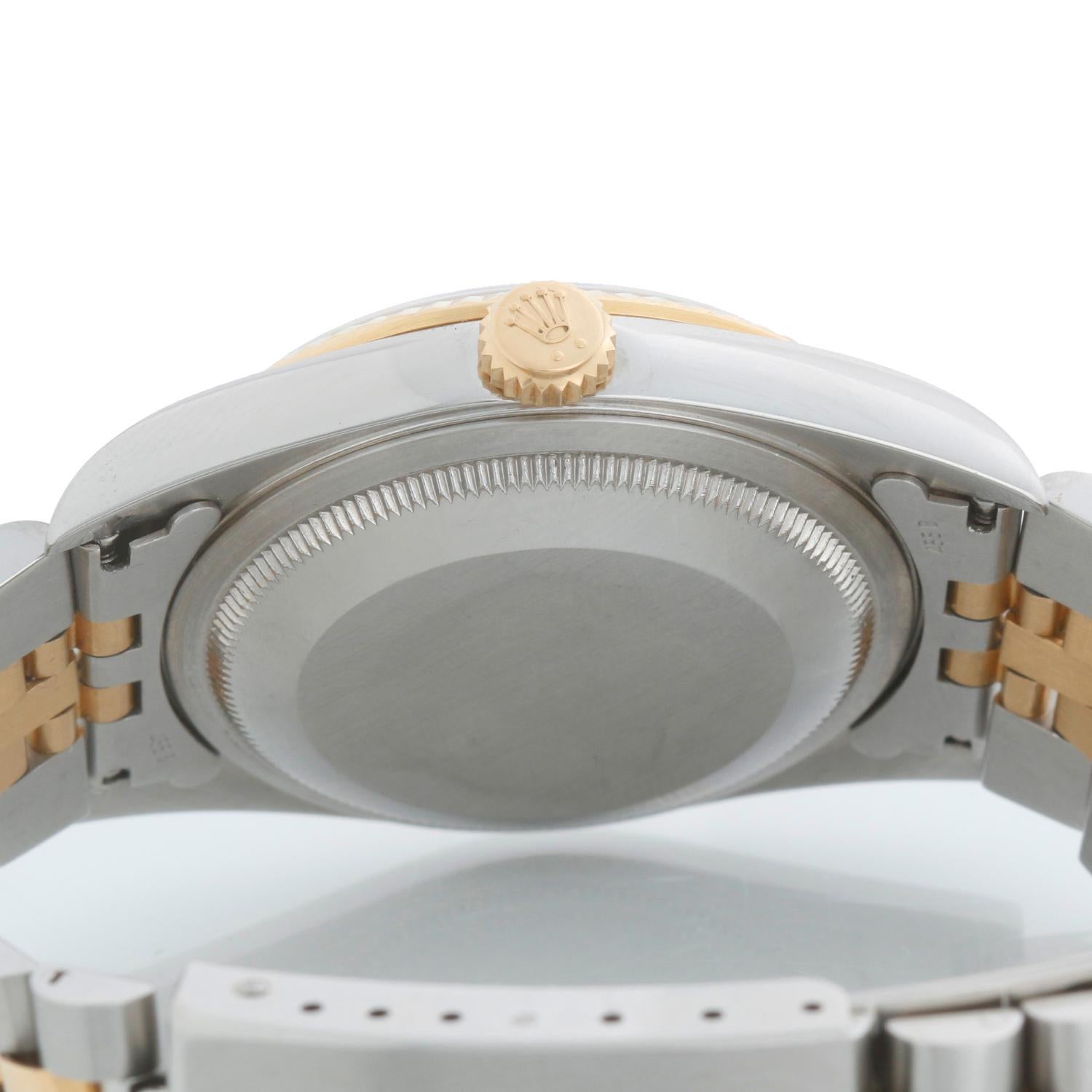 Rolex Datejust Herren 2-Ton Uhr Silber Zifferblatt 16233 für Damen oder Herren im Angebot