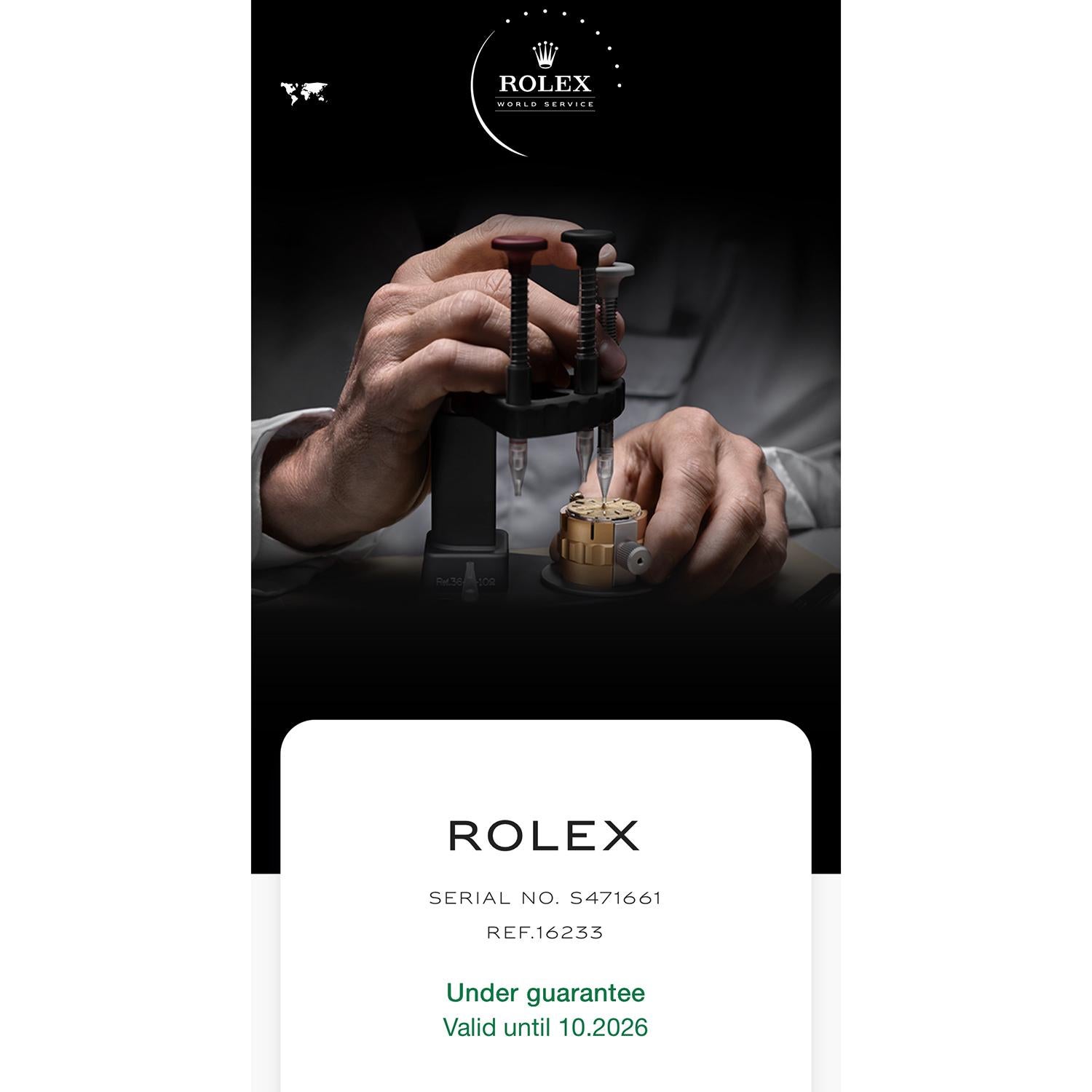 Rolex Datejust Herren 2-Ton Uhr Silber Zifferblatt 16233 im Angebot 3