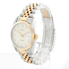 Reloj Rolex Datejust Hombre Jubilee Plata Esfera Diamante 2 Tonos 16233