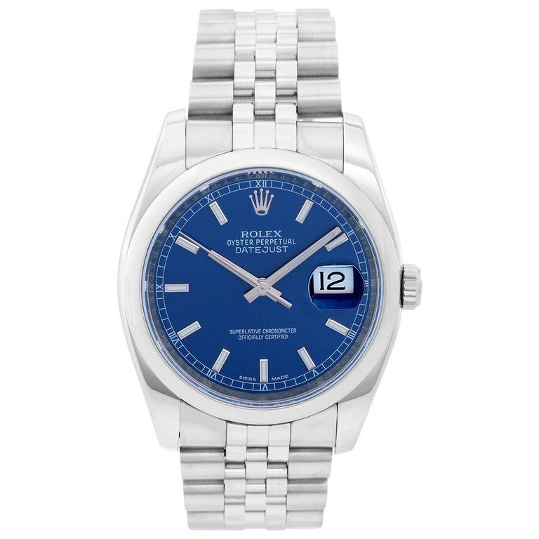 Rolex Datejust Men's Stainless Steel Automatic Winding Watch 116200 at