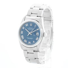 Rolex Montre Datejust en acier inoxydable à remontage automatique, pour hommes 16200