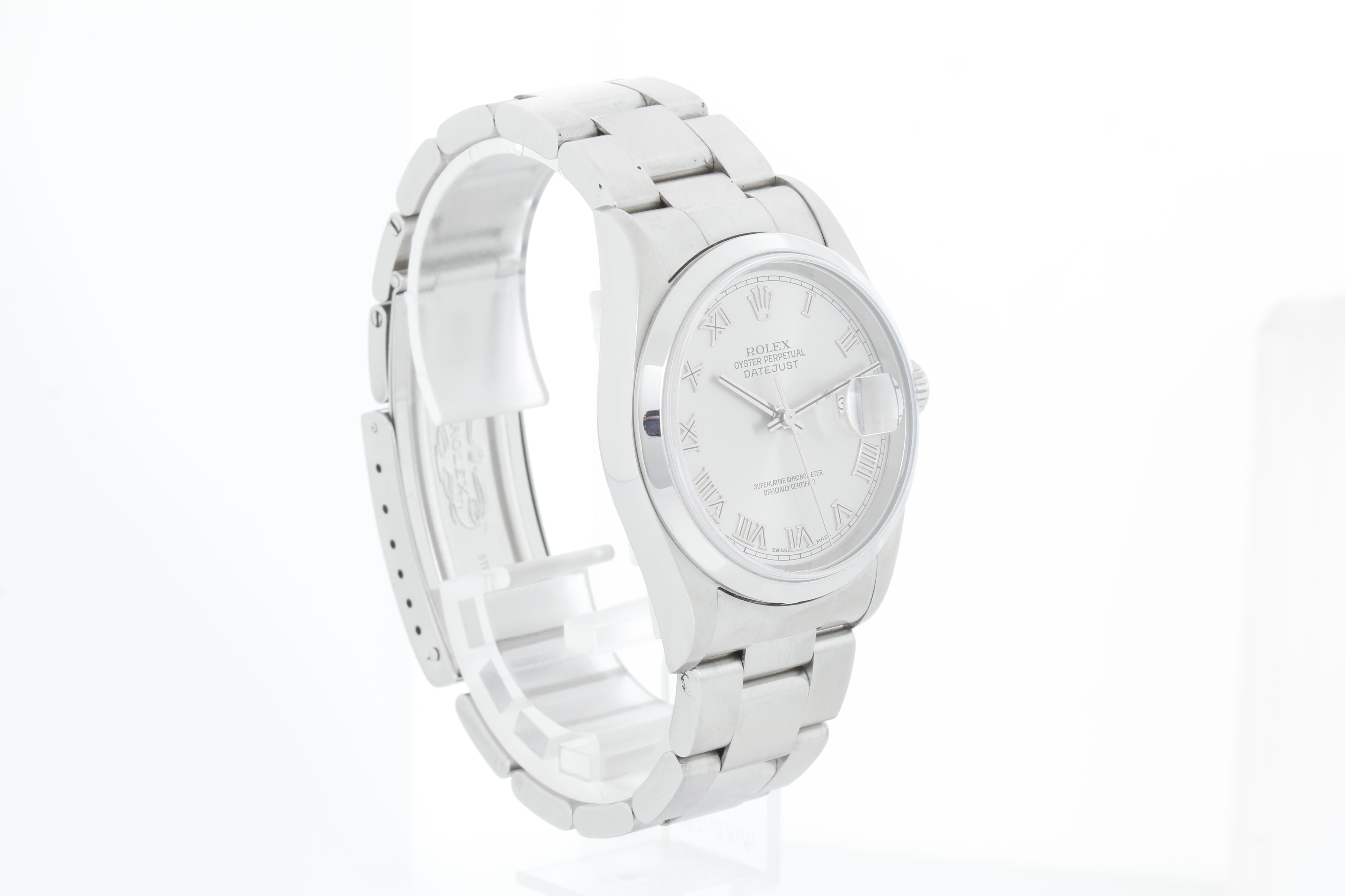 Rolex Datejust Men's Stainless Steel Automatic Winding Watch 16200 In Excellent Condition In Dallas, TX