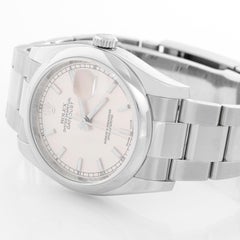 Rolex Datejust Men's Stainless Steel Pink Dial Watch 116200