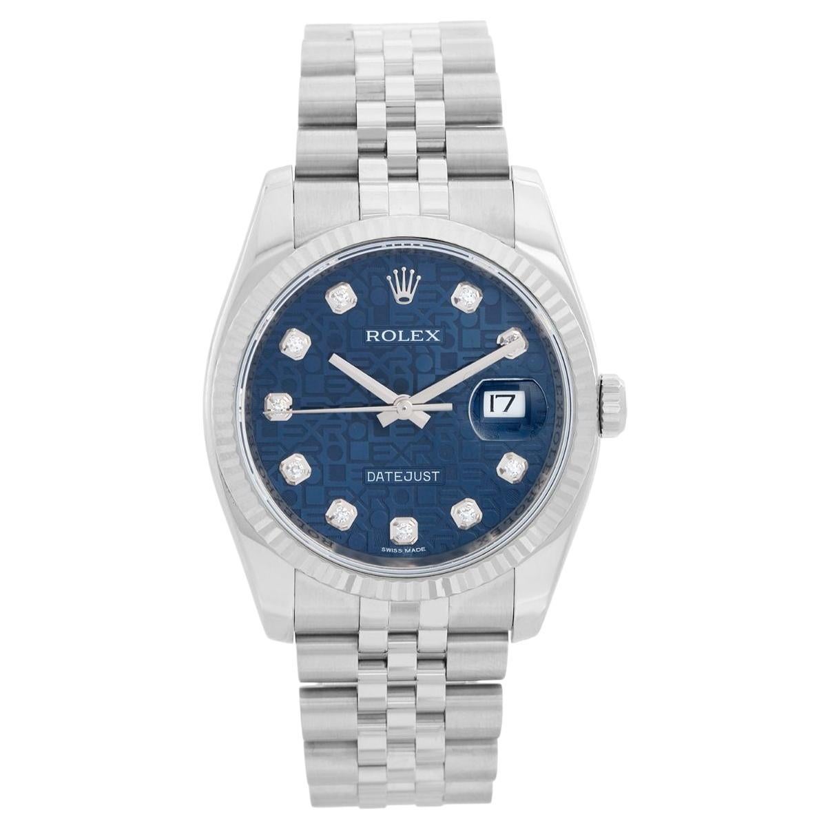 Rolex Datejust Men's Stainless Steel Watch 116234 For Sale