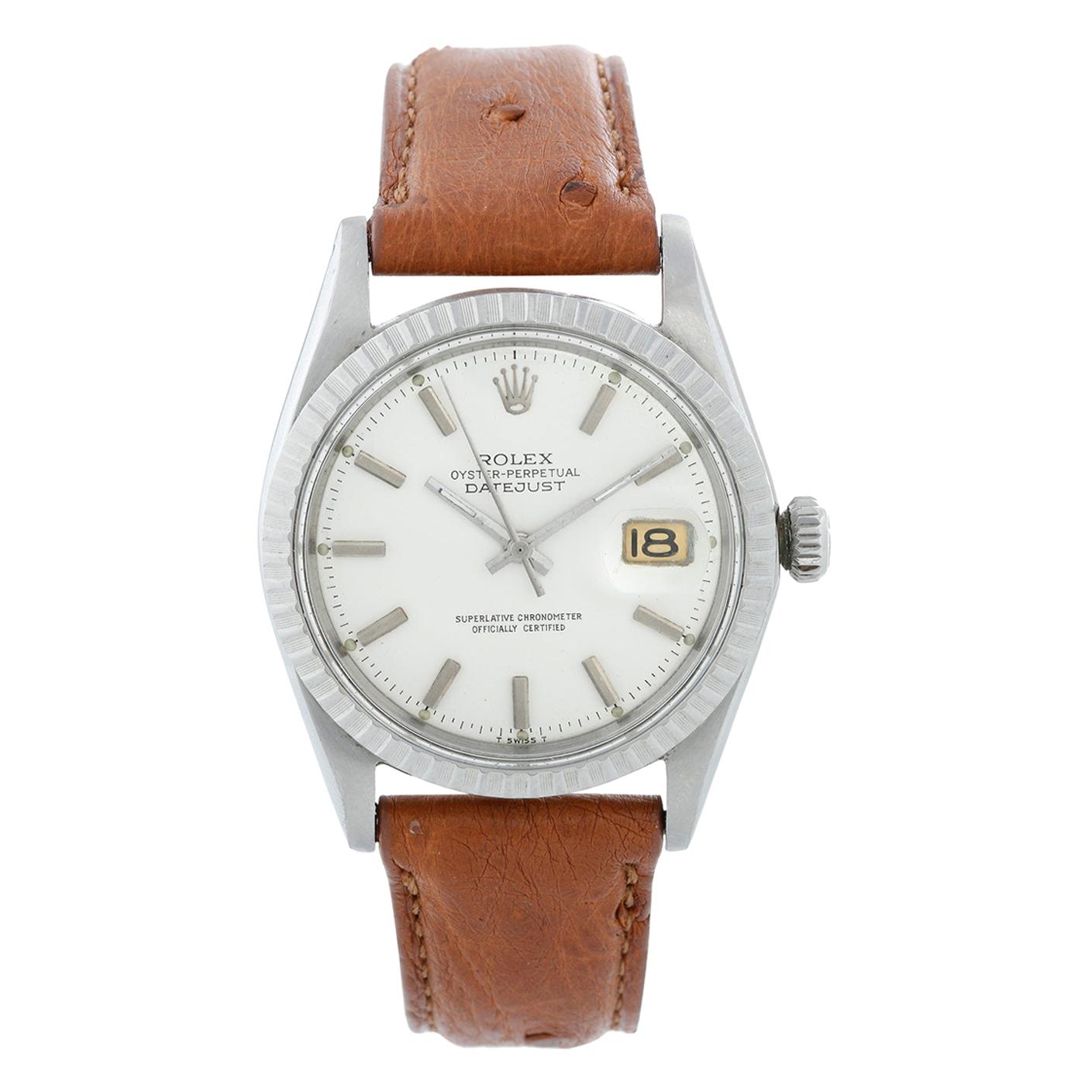 Rolex Datejust Men's Stainless Steel Watch 1601 on Strap