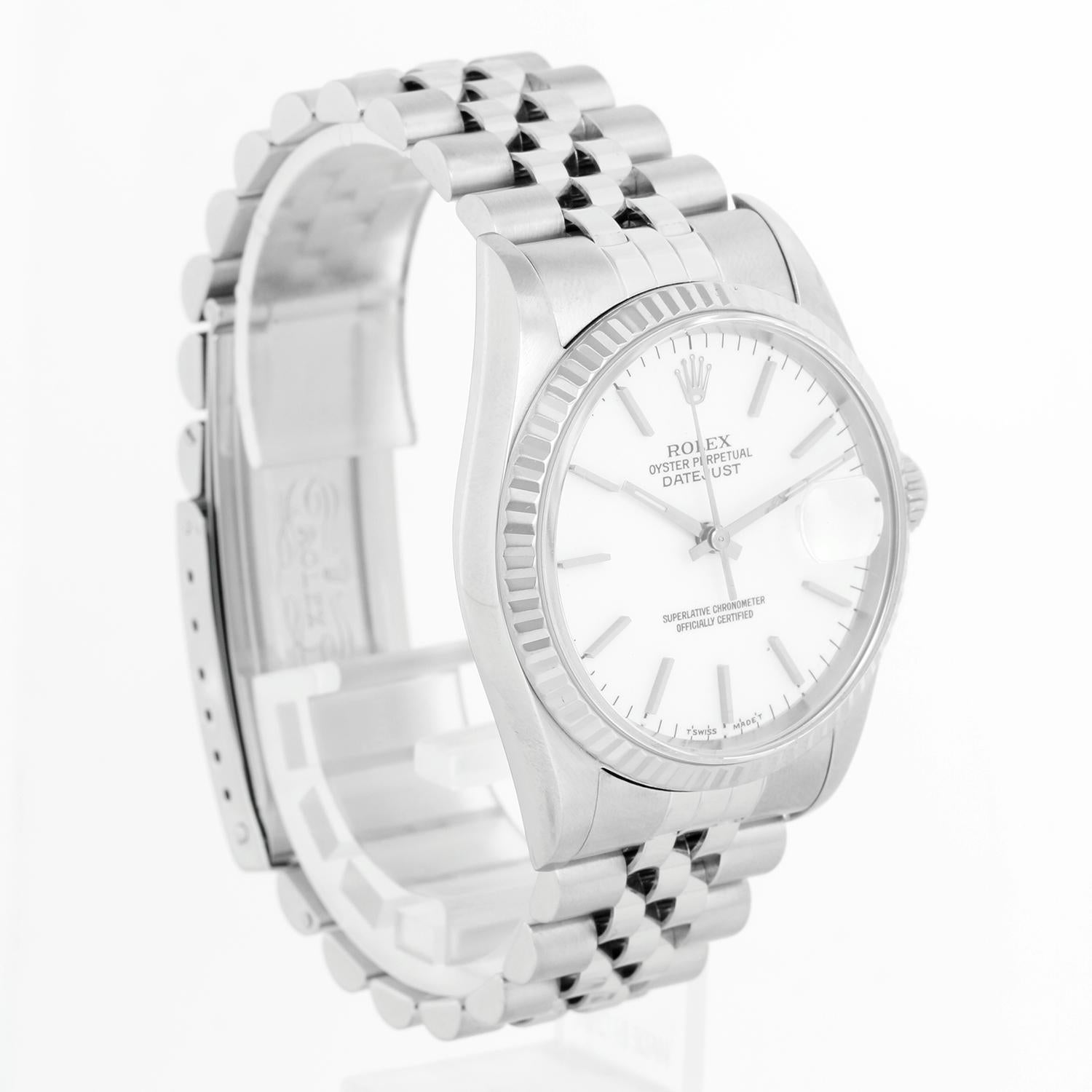 Rolex Datejust Men's Stainless Steel Watch 16234 In Excellent Condition In Dallas, TX