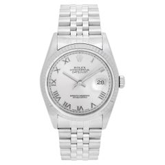 Rolex Montre Datejust en acier inoxydable pour hommes 16234