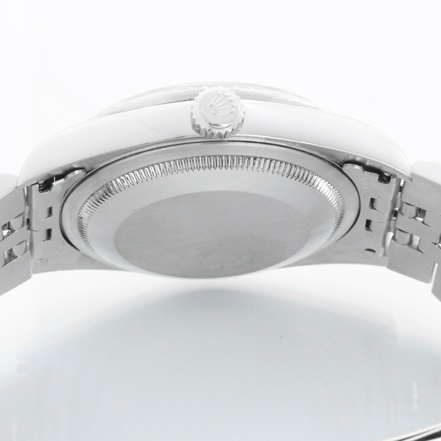 De los hombres Reloj Rolex Datejust de acero inoxidable para hombre Esfera romana azul 16220 en venta