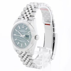Rolex Datejust Men's Stainless Steel Watch Green Palm Motif Dial 126234