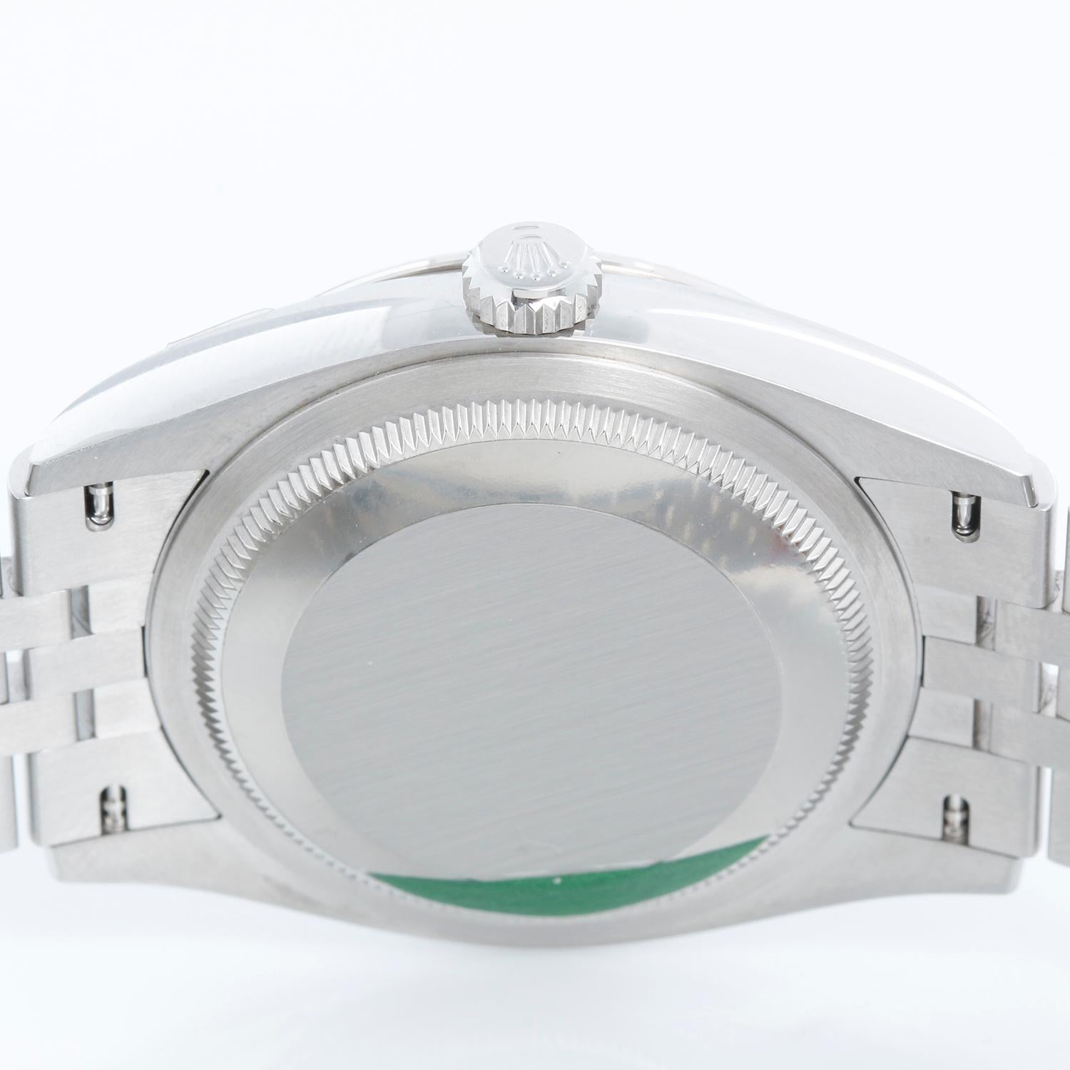 Rolex Datejust Men's Stainless Steel Watch Green Palm Motif Dial 126234 2