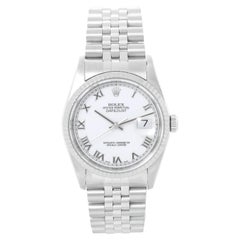 Rolex Datejust Men's Stainless Steel Watch White Dial 16234