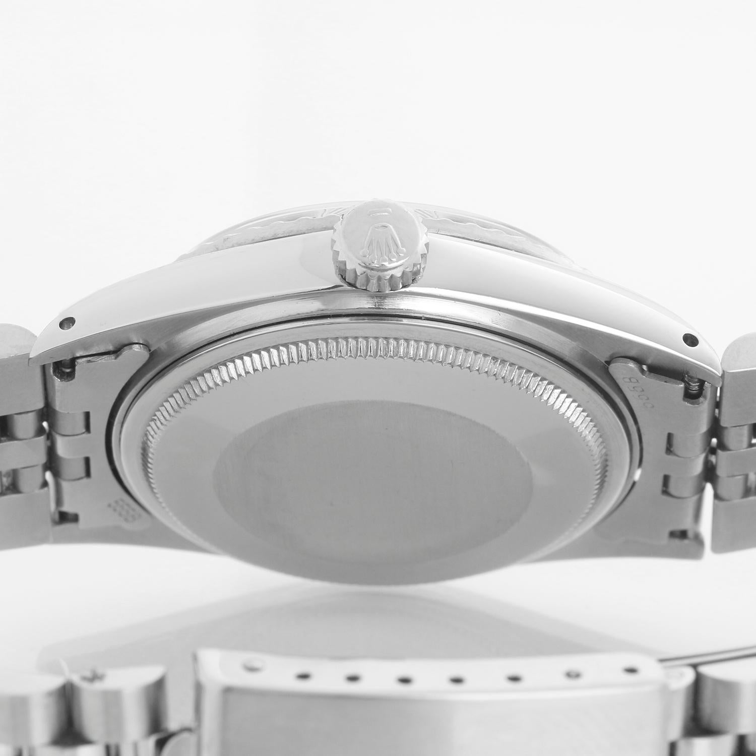 Rolex Datejust pour hommes avec cadran en acier et argent 16030 en vente 1