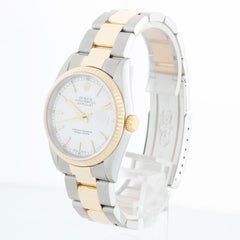 Rolex Datejust Herren weiß Stick Zifferblatt 2-Ton Uhr 16233