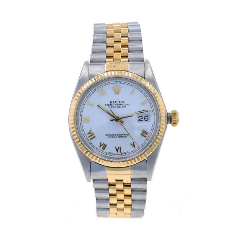 Rolex Datejust Montre-bracelet pour homme 16013 Stainless YellowGold 18k Automatic 1YrWnty Excellent état - En vente à Greensboro, NC