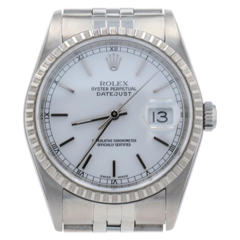 Rolex Datejust Men's Wristwatch 16220 Stainless Steel Automatic 1 Year Warranty