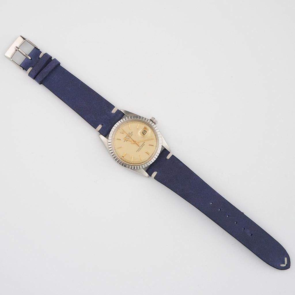 Steel Rolex Datejust Mens Wristwatch Circa 1975