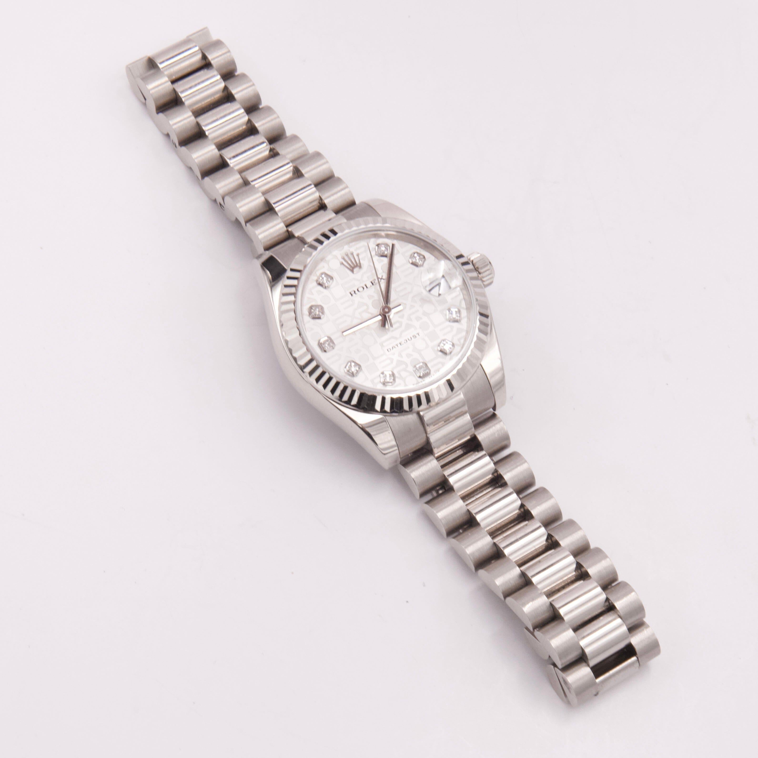 Rolex Datejust Midsize 178279 Anniversary Dial Damenuhr Box Papiere im Zustand „Hervorragend“ im Angebot in Great Neck, NY