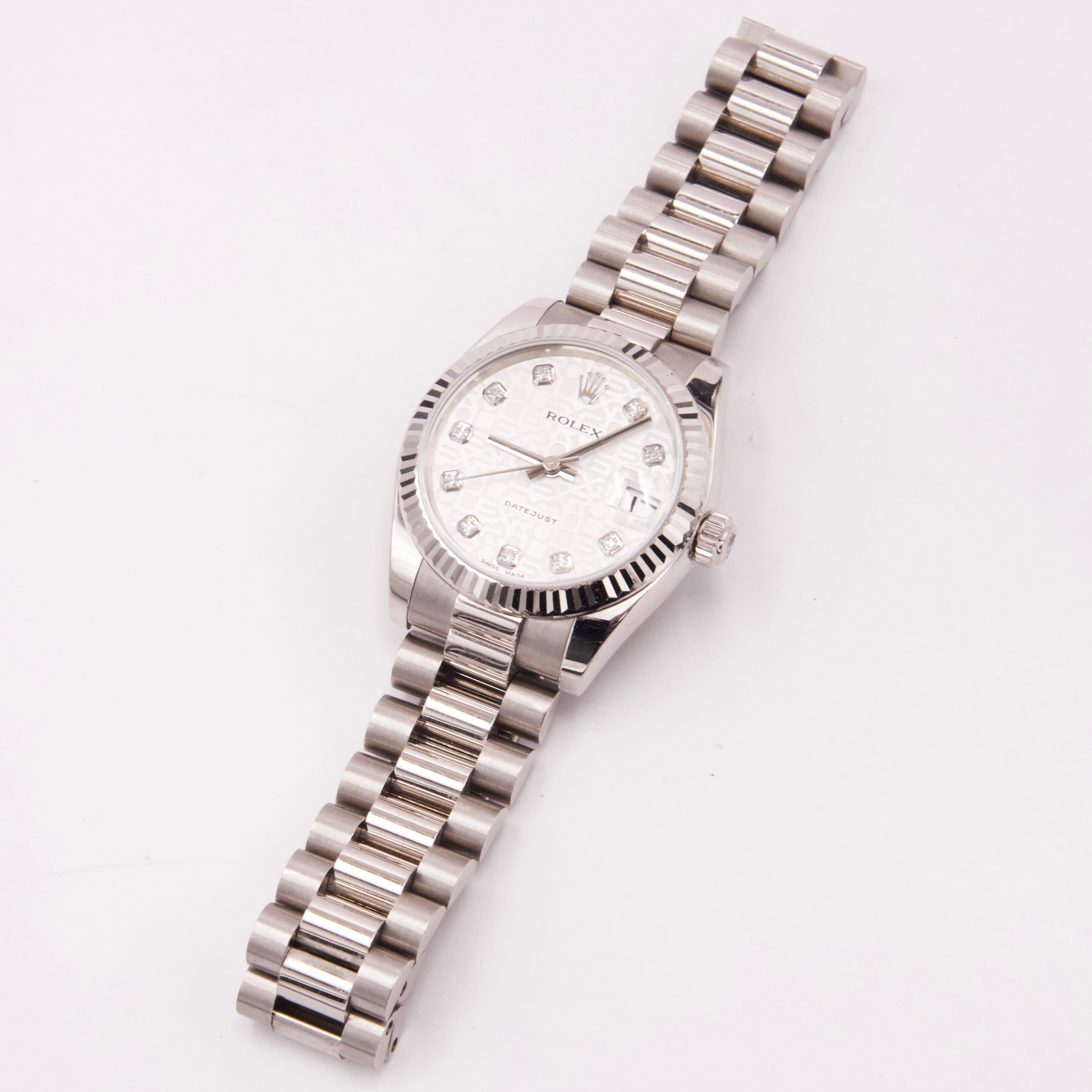 Rolex Datejust Midsize 178279 Anniversary Dial Damenuhr Box Papiere im Angebot 1