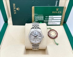 Rolex Datejust Midsize 178384 31mm MOP Diamond Dial and Bezel Steel Box Paper