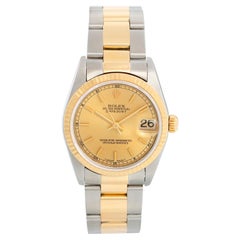 Rolex Montre Datejust taille moyenne 2 tons pour hommes ou femmes 78273