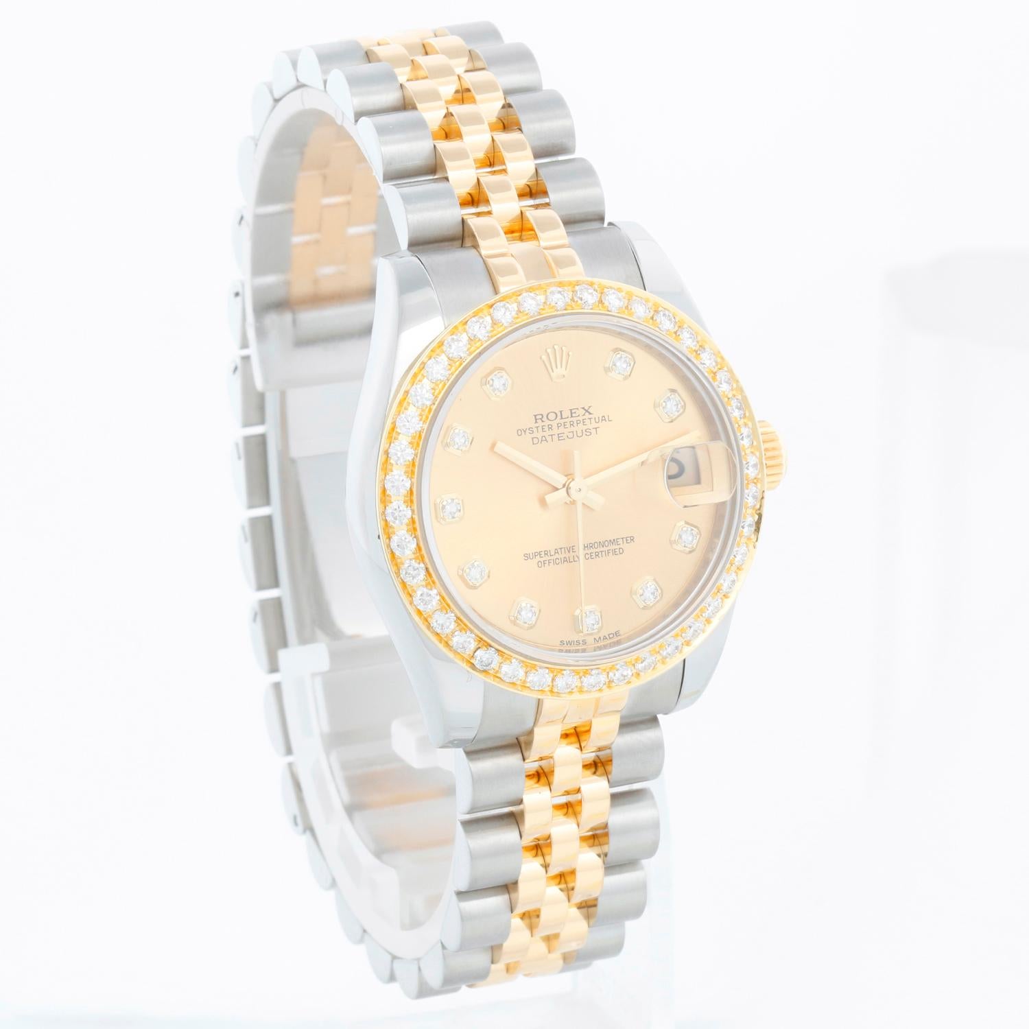 Women's or Men's Rolex Datejust Midsize 2-Tone Watch 178273 For Sale