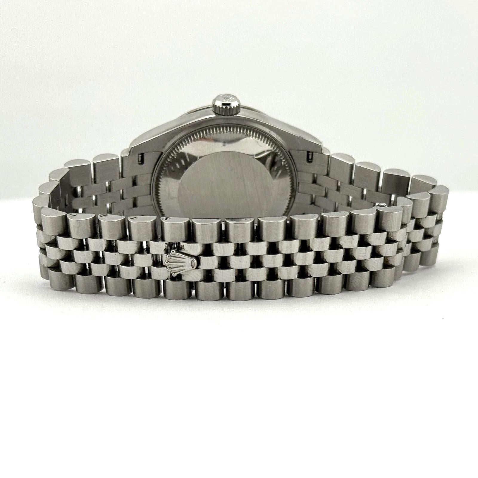 Rolex Datejust Midsize 278274 31mm grau Diamant Zifferblatt Stahl 18K Gold Box Papier im Angebot 3