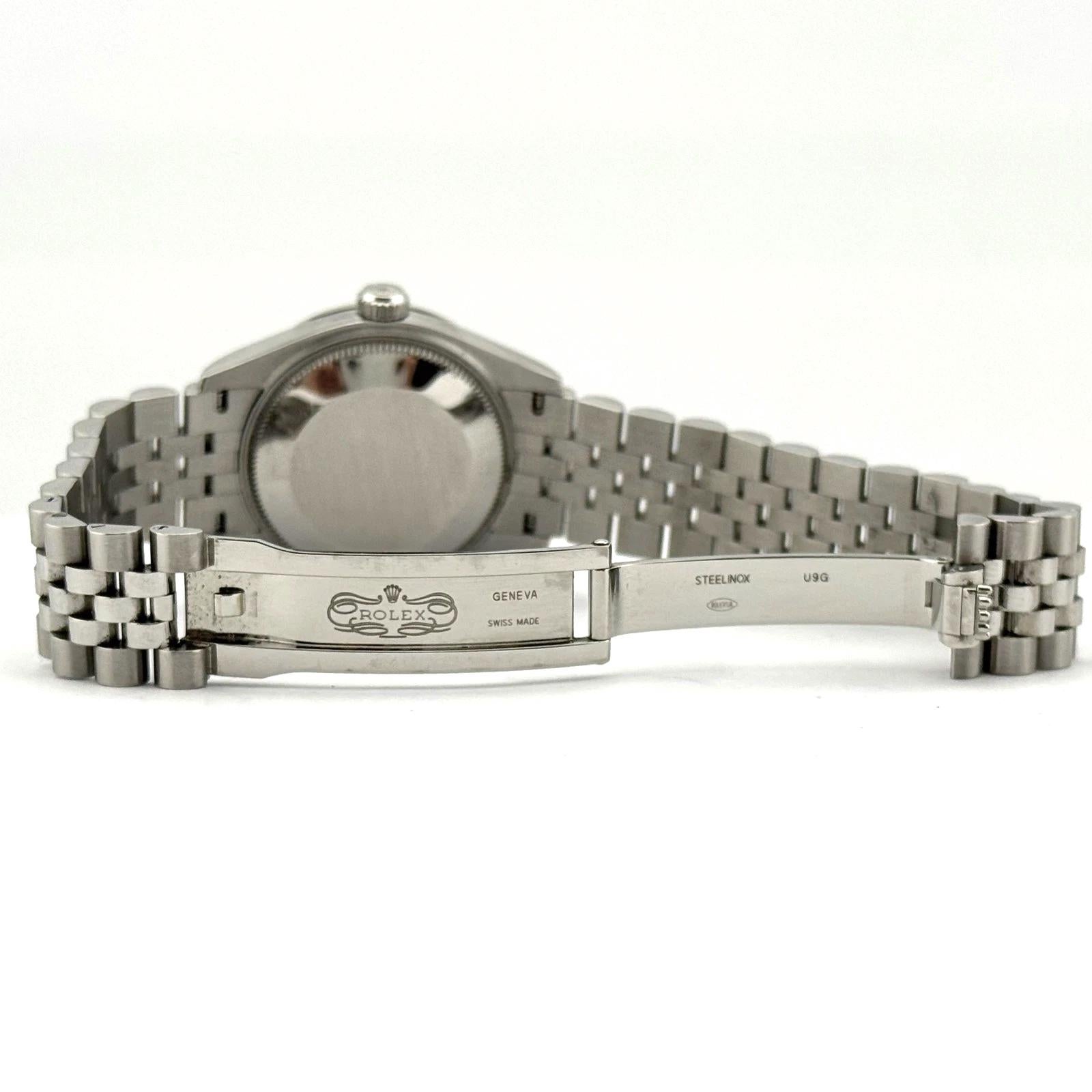 Rolex Datejust Midsize 278274 31mm grau Diamant Zifferblatt Stahl 18K Gold Box Papier im Angebot 4
