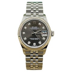 Rolex Datejust Midsize 278274 31mm Grey Diamond Dial Steel 18K Gold Box Paper