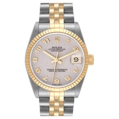 Rolex Montre Datejust pour femme taille moyenne 31 avec cadran arabe en acier et or jaune 68273