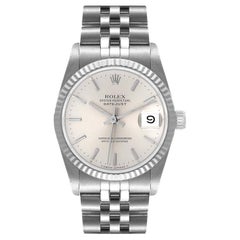 Rolex Datejust Midsize 31 Silver Dial Ladies Watch 68274 Box Papers