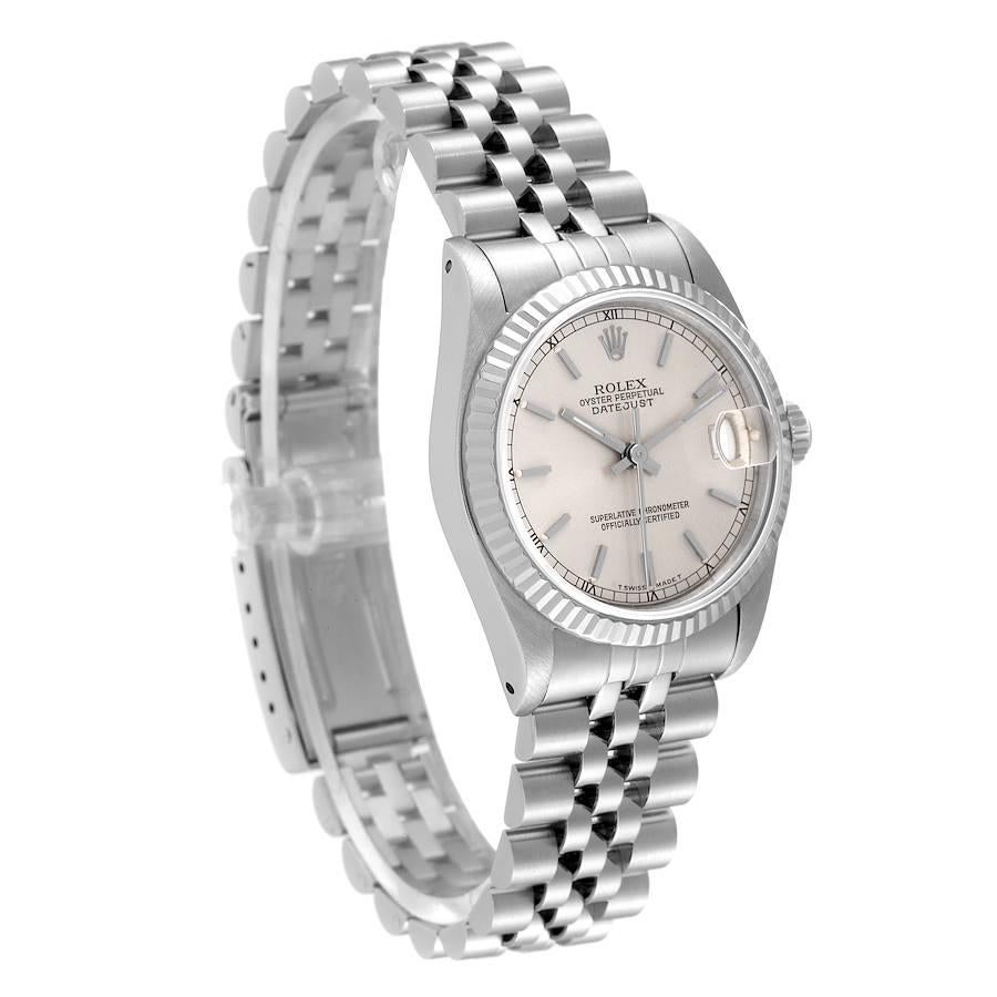 Rolex Datejust Silver Dial Steel Ladies Watch 68274 In Good Condition In Atlanta, GA