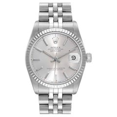 Vintage Rolex Datejust Midsize 31 Silver Dial Steel Ladies Watch 68274