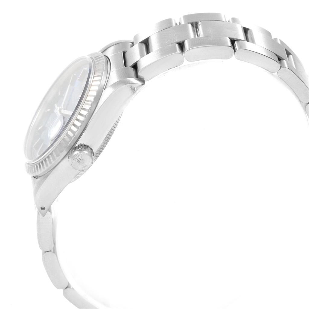 Rolex Datejust Midsize 31 Steel White Gold Black Dial Ladies Watch 68274 1