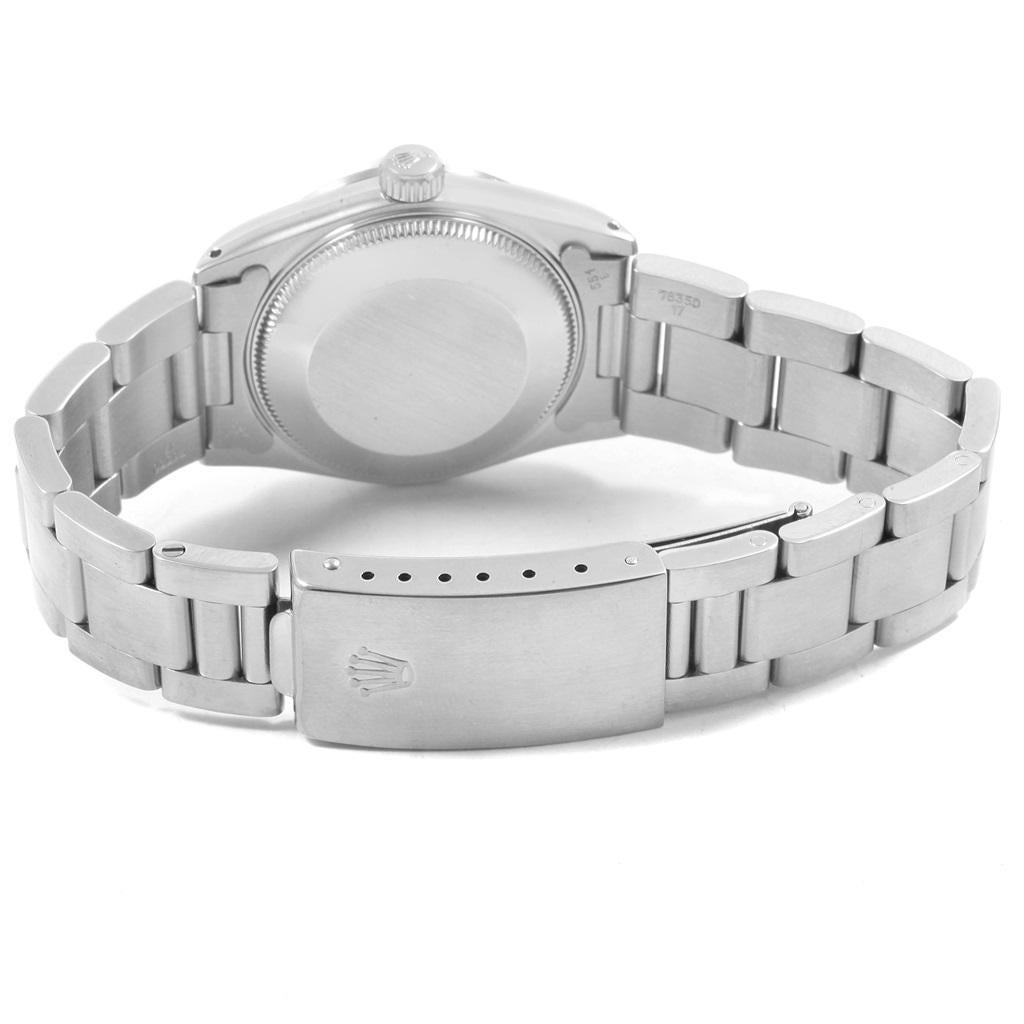 Rolex Datejust Midsize 31 Steel White Gold Black Dial Ladies Watch 68274 4
