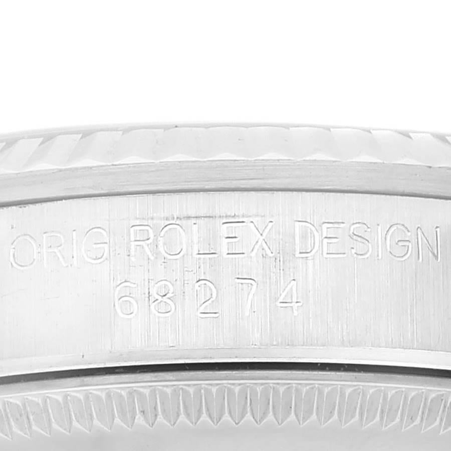 Rolex Datejust Midsize 31 Steel White Gold Blue Dial Ladies Watch 68274 2
