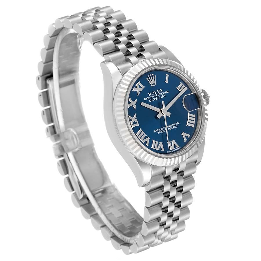 Rolex Datejust Midsize 31 Steel White Gold Blue Dial Watch 278274 Unworn In Excellent Condition In Atlanta, GA